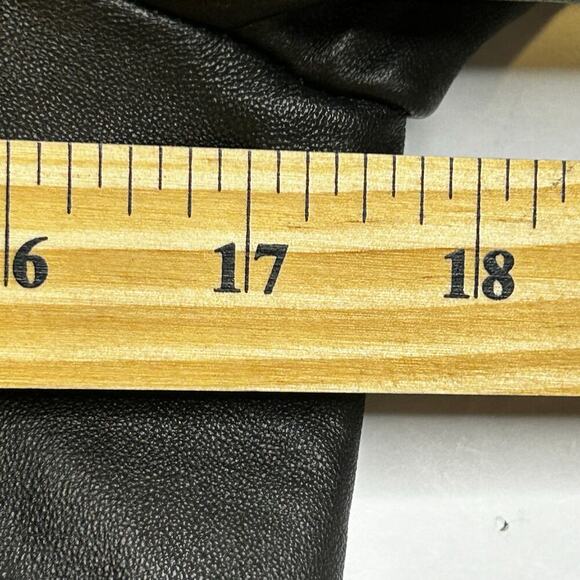 Madewell lamb leather shrunk zip front brass hardware jacket size 6** - Picture 14 of 15